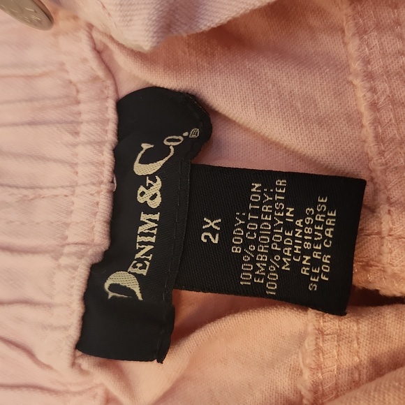 DENIM & CO: Pink Denim Capris - Picture 6 of 9